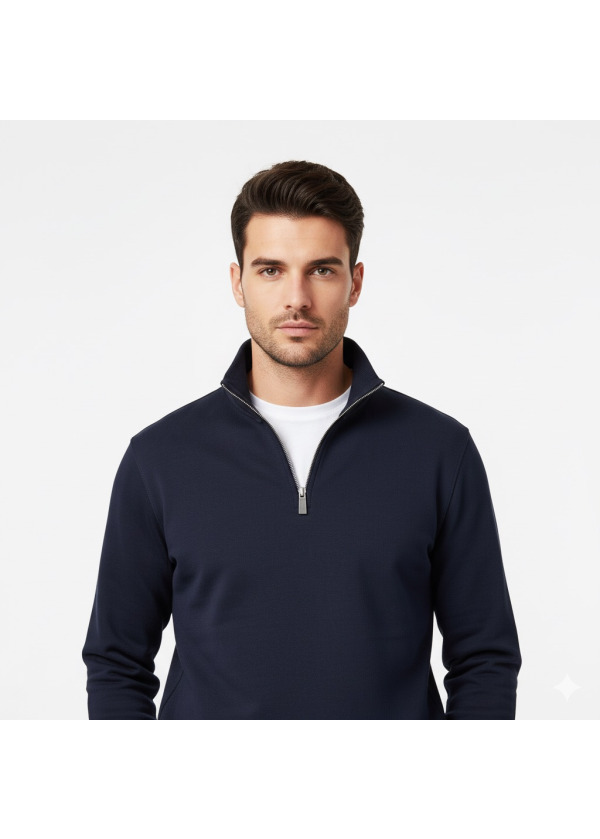 AND DİK YAKA FERMUARLI SWEAT